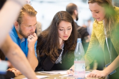 Gemeinsam an der Karriere arbeiten im Karriere-Standup